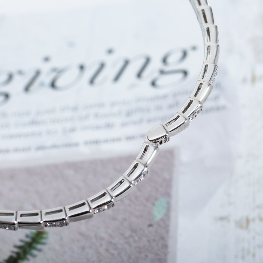 [⭐Aura]SERPENTI BRACELET SILVER DIAMOND
