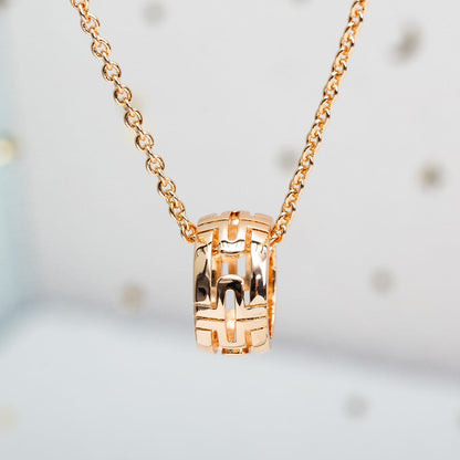 [⭐Aura]PARENTESI NECKLACE PINK GOLD