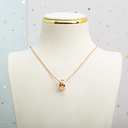 [⭐Aura]PARENTESI NECKLACE PINK GOLD