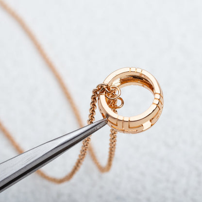 [⭐Aura]PARENTESI NECKLACE PINK GOLD