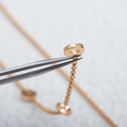 [⭐Aura]PARENTESI NECKLACE PINK GOLD