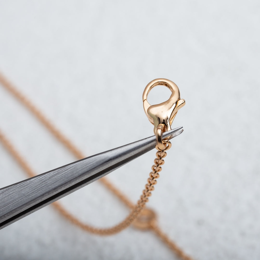 [⭐Aura]PARENTESI NECKLACE PINK GOLD