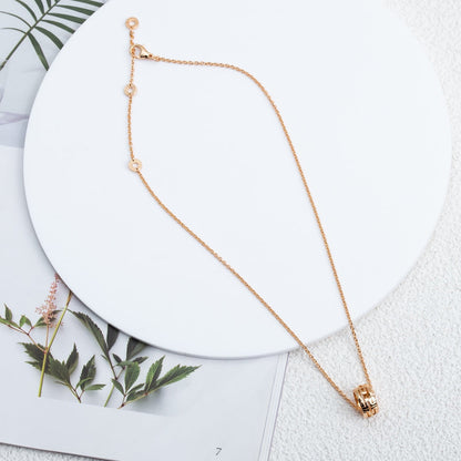 [⭐Aura]PARENTESI NECKLACE PINK GOLD