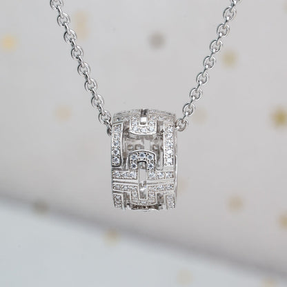 [⭐Aura]PARENTESI NECKLACE SILVER DIAMOND