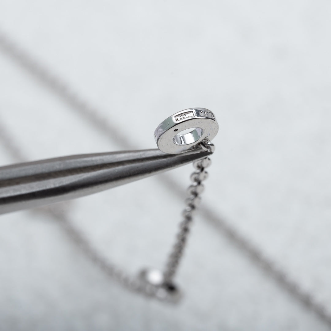 [⭐Aura]PARENTESI NECKLACE SILVER DIAMOND