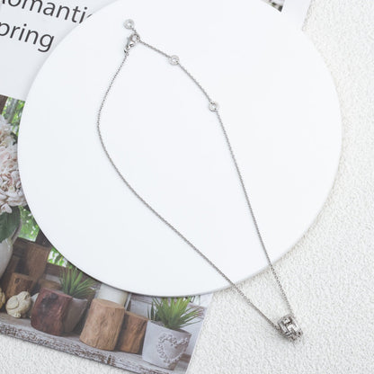 [⭐Aura]PARENTESI NECKLACE SILVER DIAMOND
