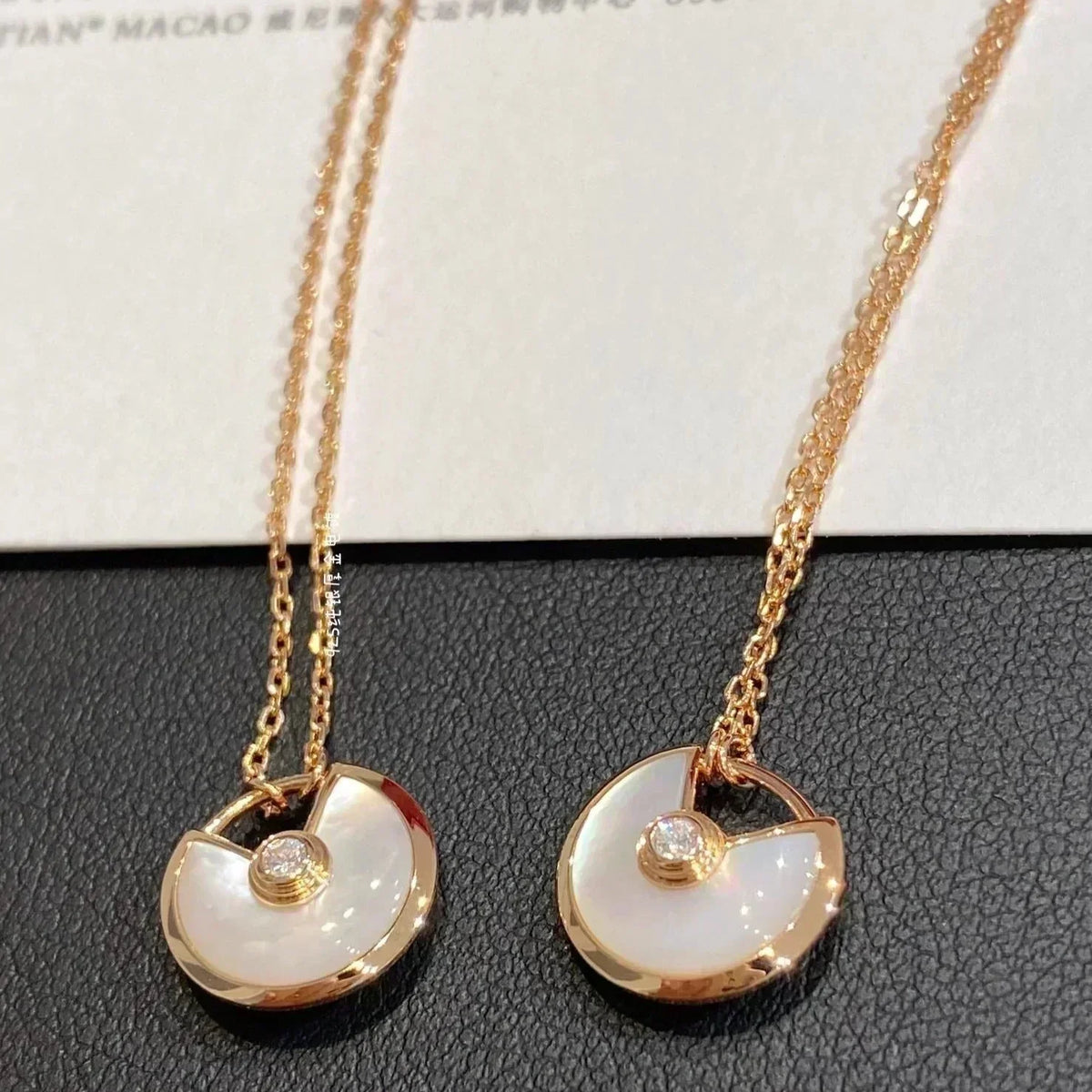 [⭐Aura]AMULETTE ROSE GOLD MOP NECKLACE