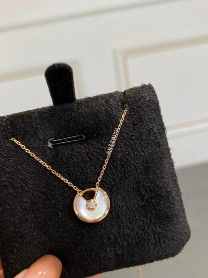 [⭐Aura]AMULETTE ROSE GOLD MOP NECKLACE