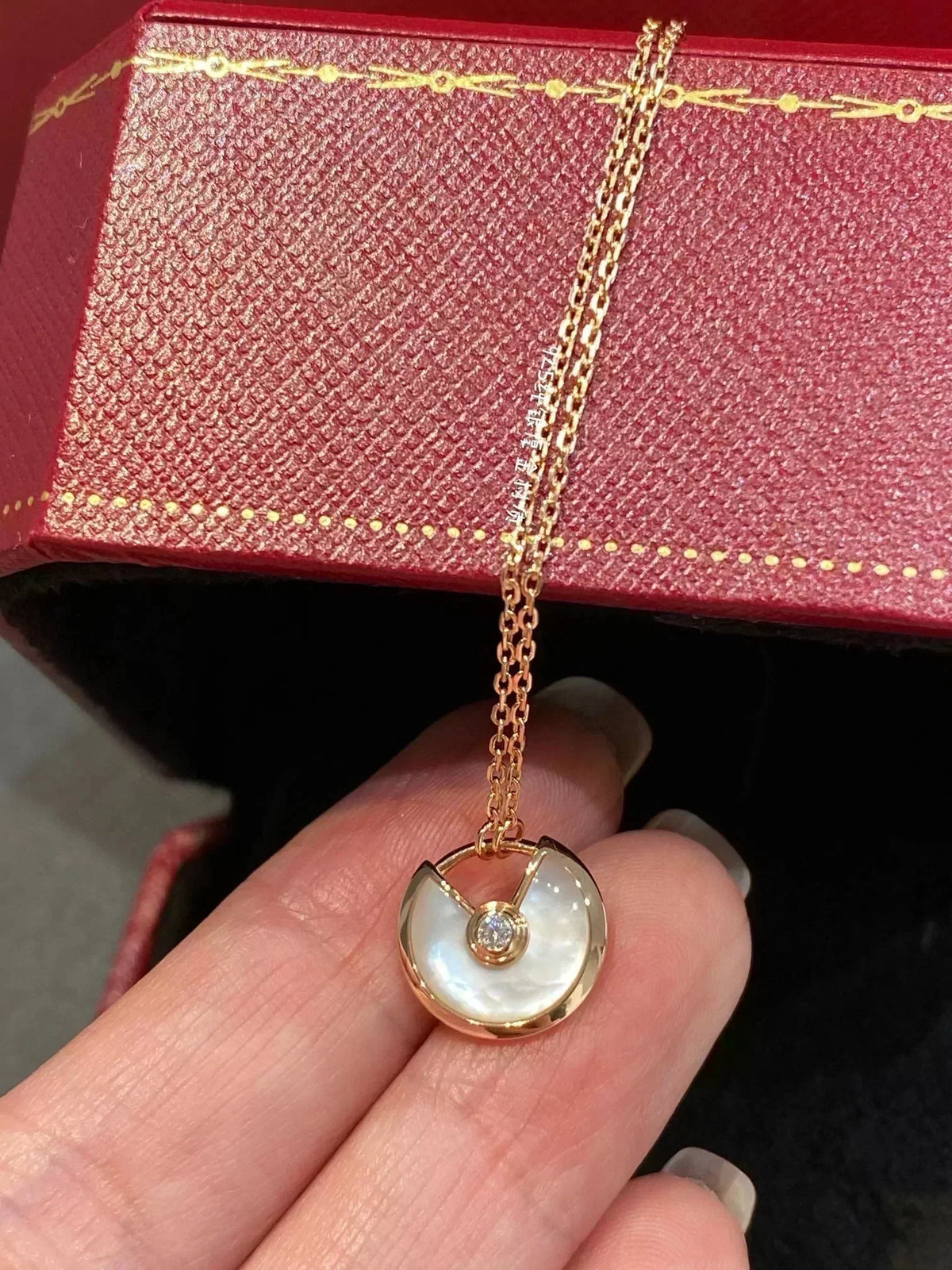 [⭐Aura]AMULETTE ROSE GOLD MOP NECKLACE