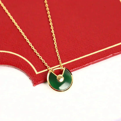 [⭐Aura]AMULETTE GOLD MALACHITE NECKLACE