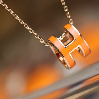 [⭐Aura]POP H PEDANT PINK GOLD