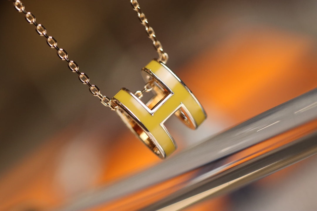 [⭐Aura]POP H PEDANT PINK GOLD