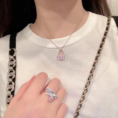 [⭐Aura]CONSTANCE PEDANT PURPLE DIAMOND NECKLACE