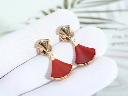 [⭐Aura]DREAM Carnelian PINK GOLD EARRINGS