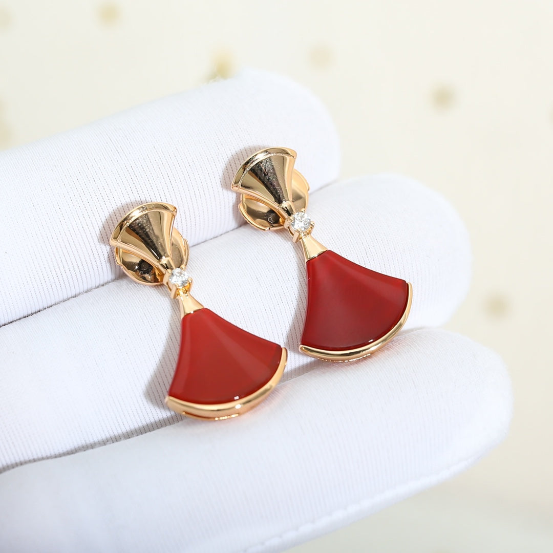 [⭐Aura]DREAM Carnelian PINK GOLD EARRINGS