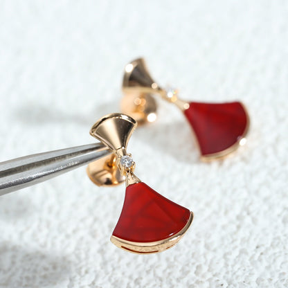 [⭐Aura]DREAM Carnelian PINK GOLD EARRINGS