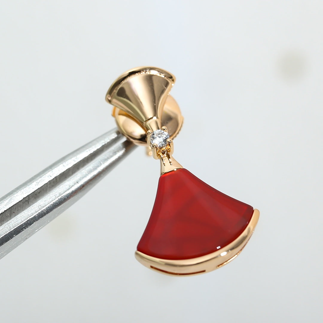 [⭐Aura]DREAM Carnelian PINK GOLD EARRINGS