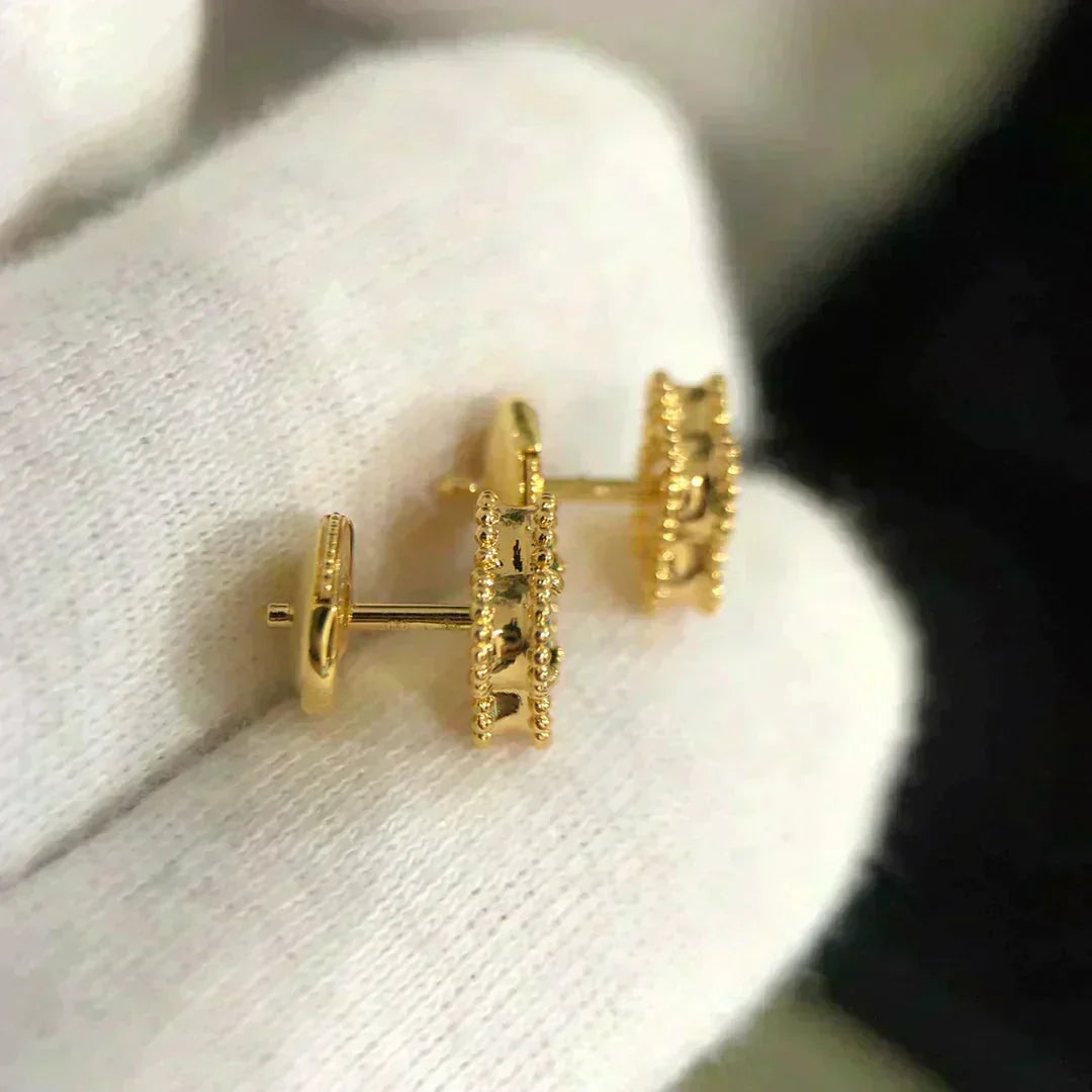 [⭐Aura]CLOVER MINI 9.5MM MALACHITE  EARRINGS