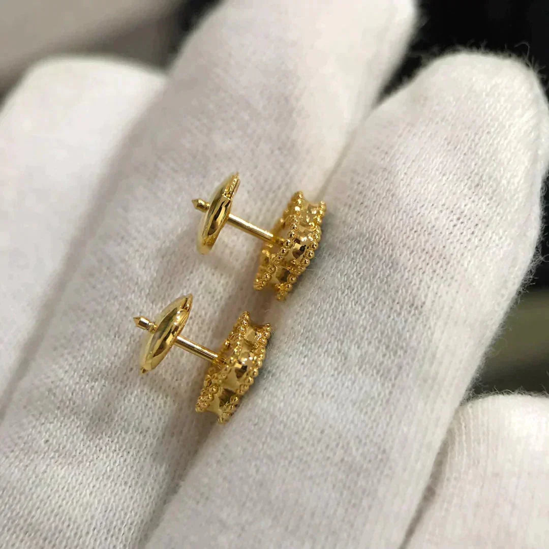 [⭐Aura]CLOVER MINI 9.5MM MALACHITE  EARRINGS