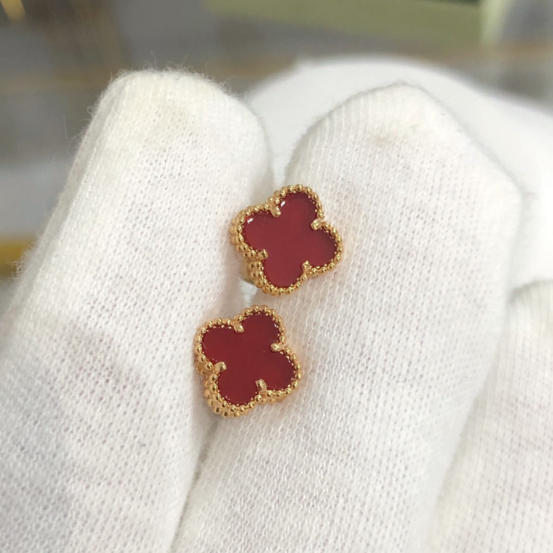 [⭐Aura]CLOVER MINI GOLD EARRINGS