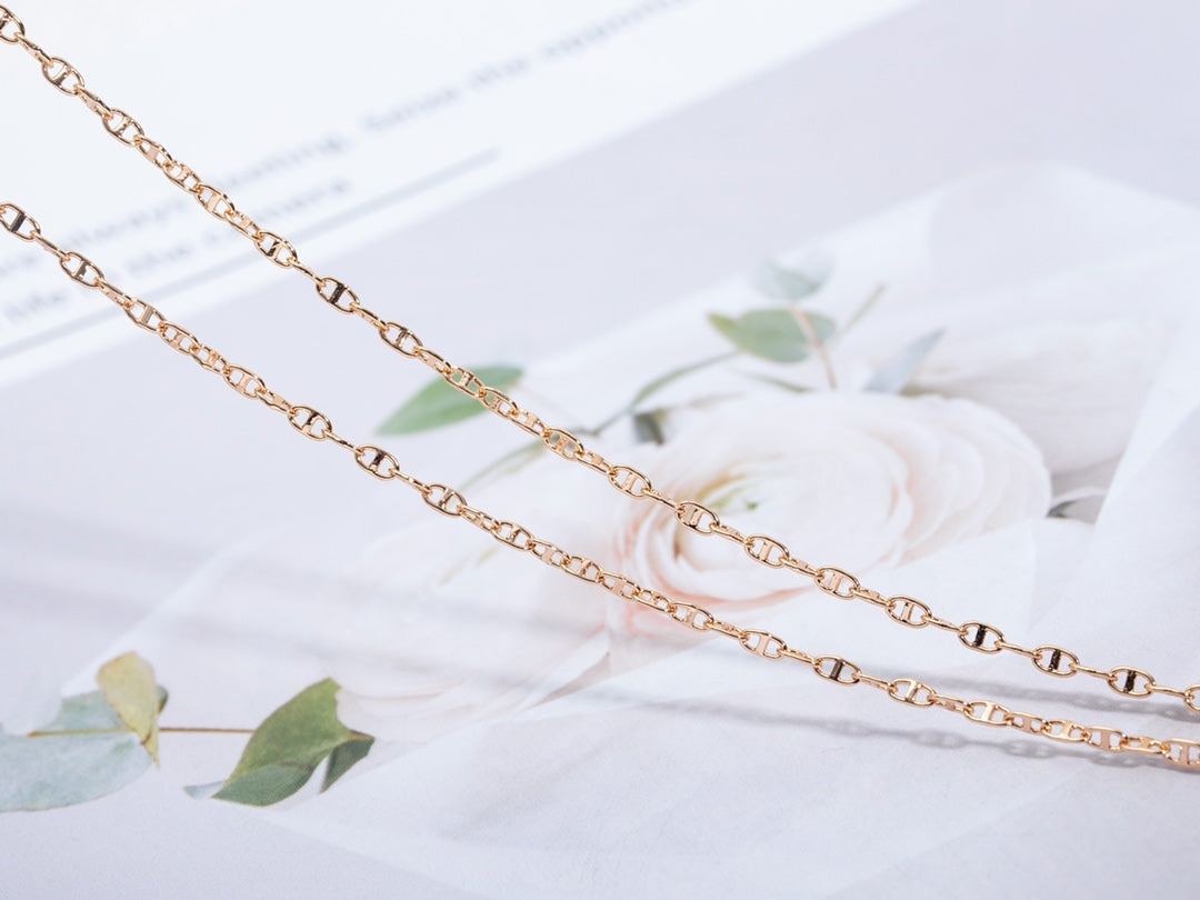 [⭐Aura]ECHAPPEE NECKLACE PINK GOLD