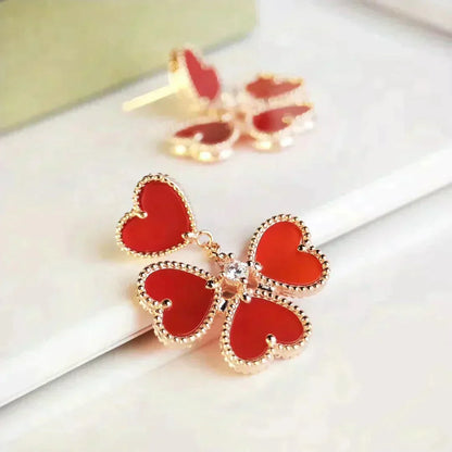 [⭐Aura]SWEET CLOVER CARNELIAN EARRINGS