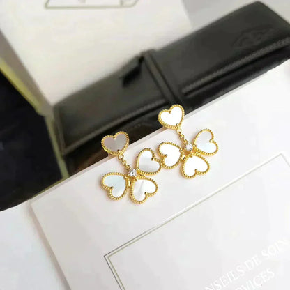 [⭐Aura]CLOVER SWEET WHITE MOP EARRINGS