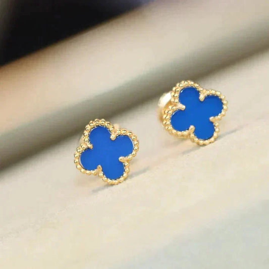 [⭐Aura]CLOVER MINI 9.5MM TURQUOISE EARRINGS