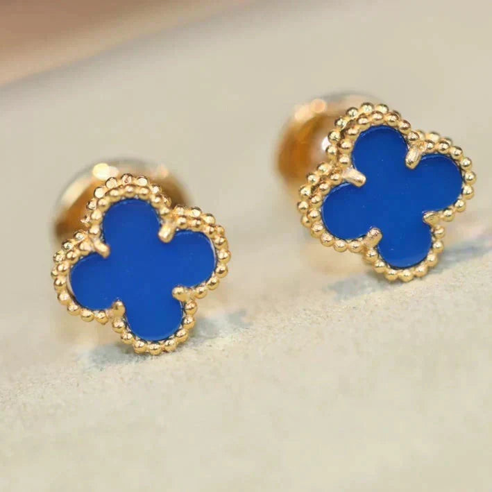 [⭐Aura]CLOVER MINI 9.5MM TURQUOISE EARRINGS