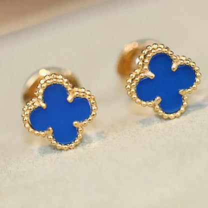 [⭐Aura]CLOVER MINI 9.5MM TURQUOISE EARRINGS