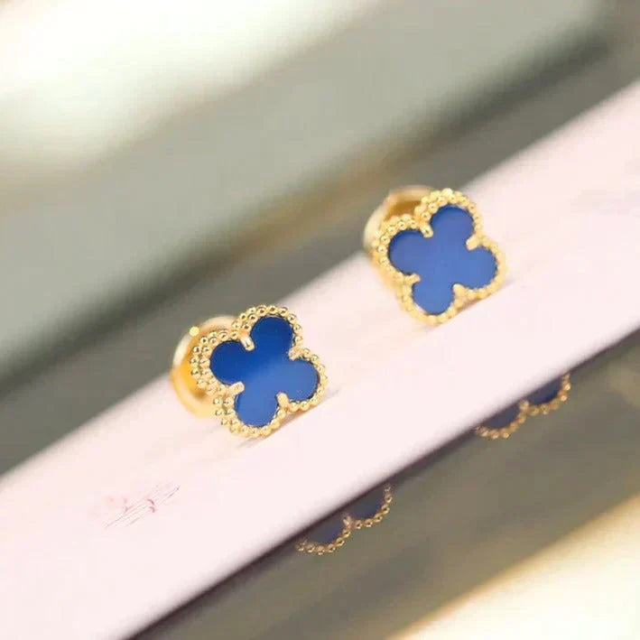 [⭐Aura]CLOVER MINI 9.5MM TURQUOISE EARRINGS