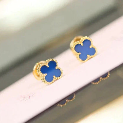 [⭐Aura]CLOVER MINI 9.5MM TURQUOISE EARRINGS