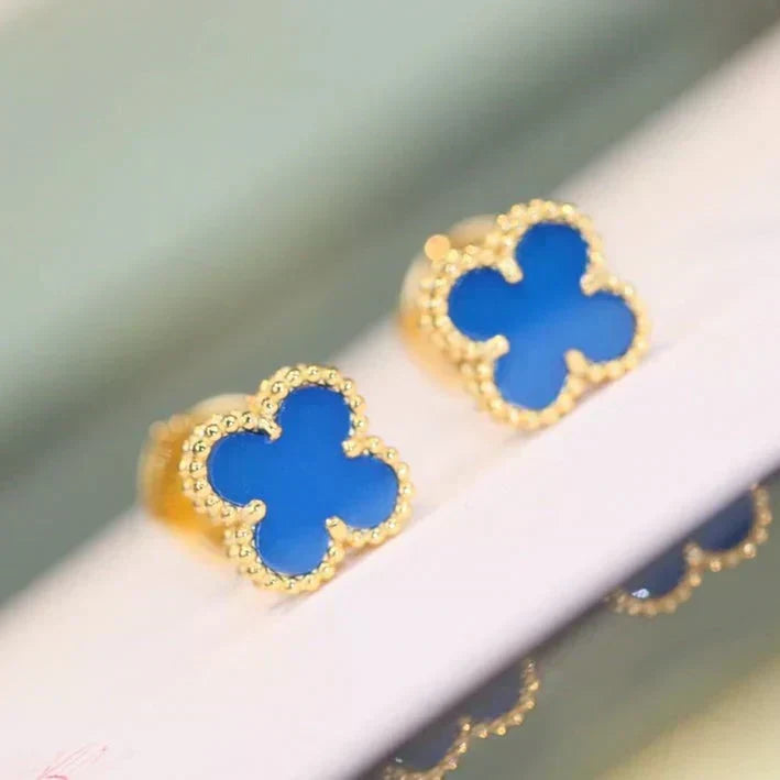 [⭐Aura]CLOVER MINI 9.5MM TURQUOISE EARRINGS