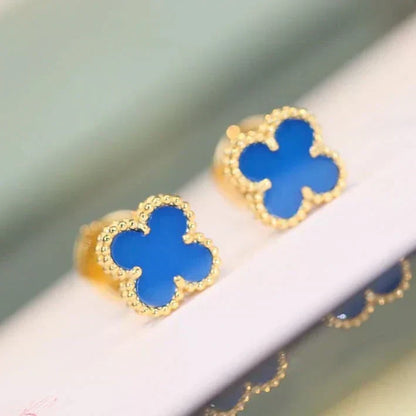 [⭐Aura]CLOVER MINI 9.5MM TURQUOISE EARRINGS
