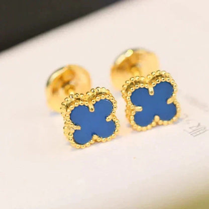 [⭐Aura]CLOVER MINI 9.5MM TURQUOISE EARRINGS