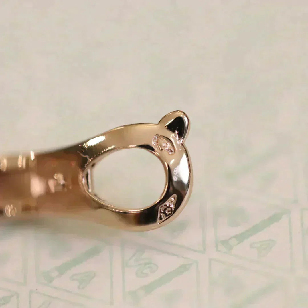 [⭐Aura]CLOVER MEDIUM 1 MOTIFS FUll DIAMOND EARRINGS