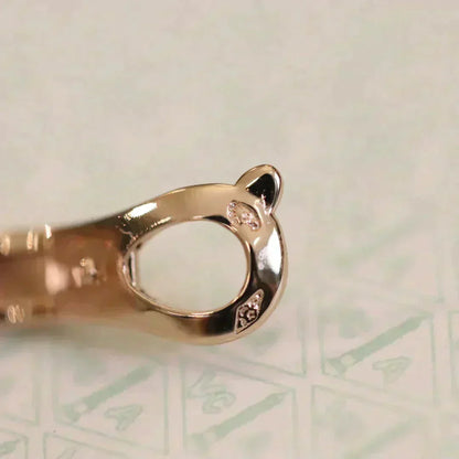 [⭐Aura]CLOVER MEDIUM 1 MOTIFS FUll DIAMOND EARRINGS