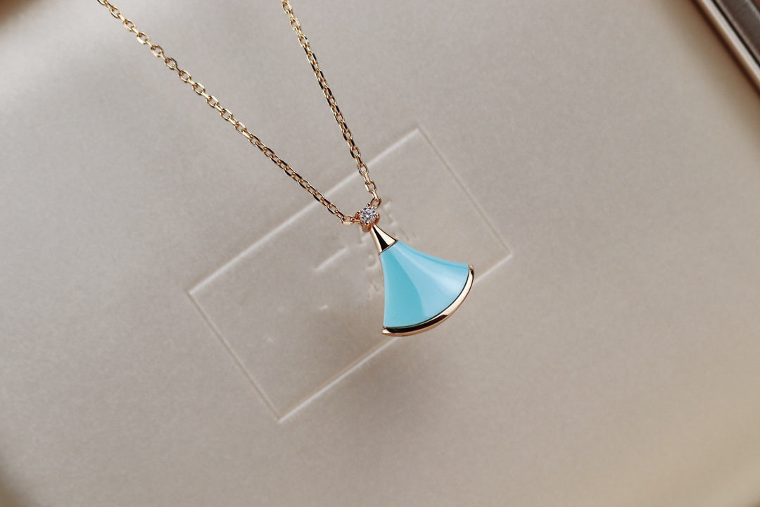 [⭐Aura]DREAM NECKLACE TURQUOISE PINK GOLD