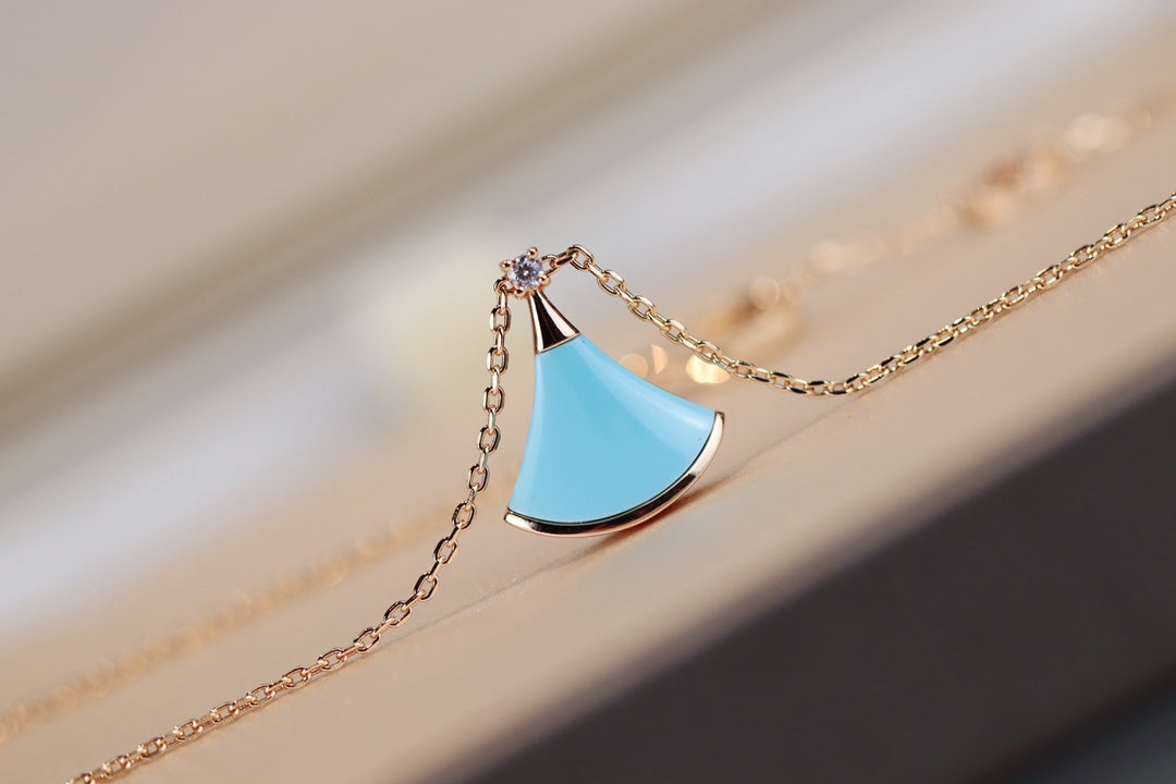 [⭐Aura]DREAM NECKLACE TURQUOISE PINK GOLD