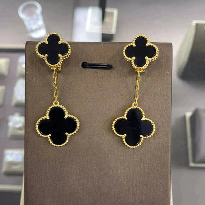 [⭐Aura]CLOVER 2 MOTIFS  EARRINGS (MULTIPLE CHOICESC