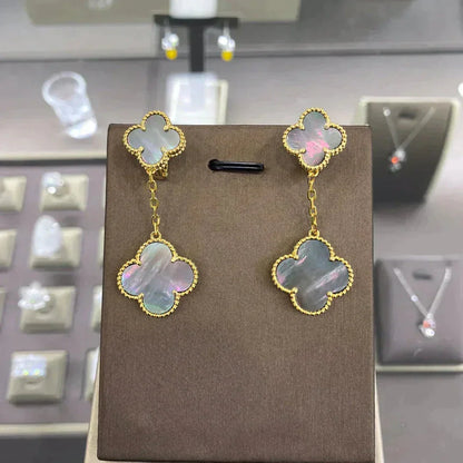 [⭐Aura]CLOVER 2 MOTIFS  EARRINGS (MULTIPLE CHOICESC