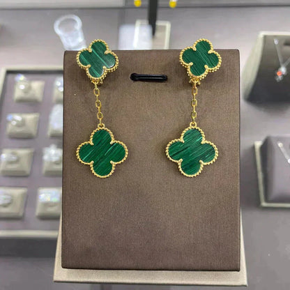 [⭐Aura]CLOVER 2 MOTIFS  EARRINGS (MULTIPLE CHOICESC