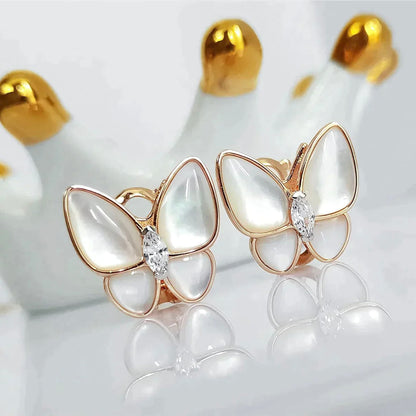 [⭐Aura]BUTTERFLY MOP DIAMOND EARRINGS
