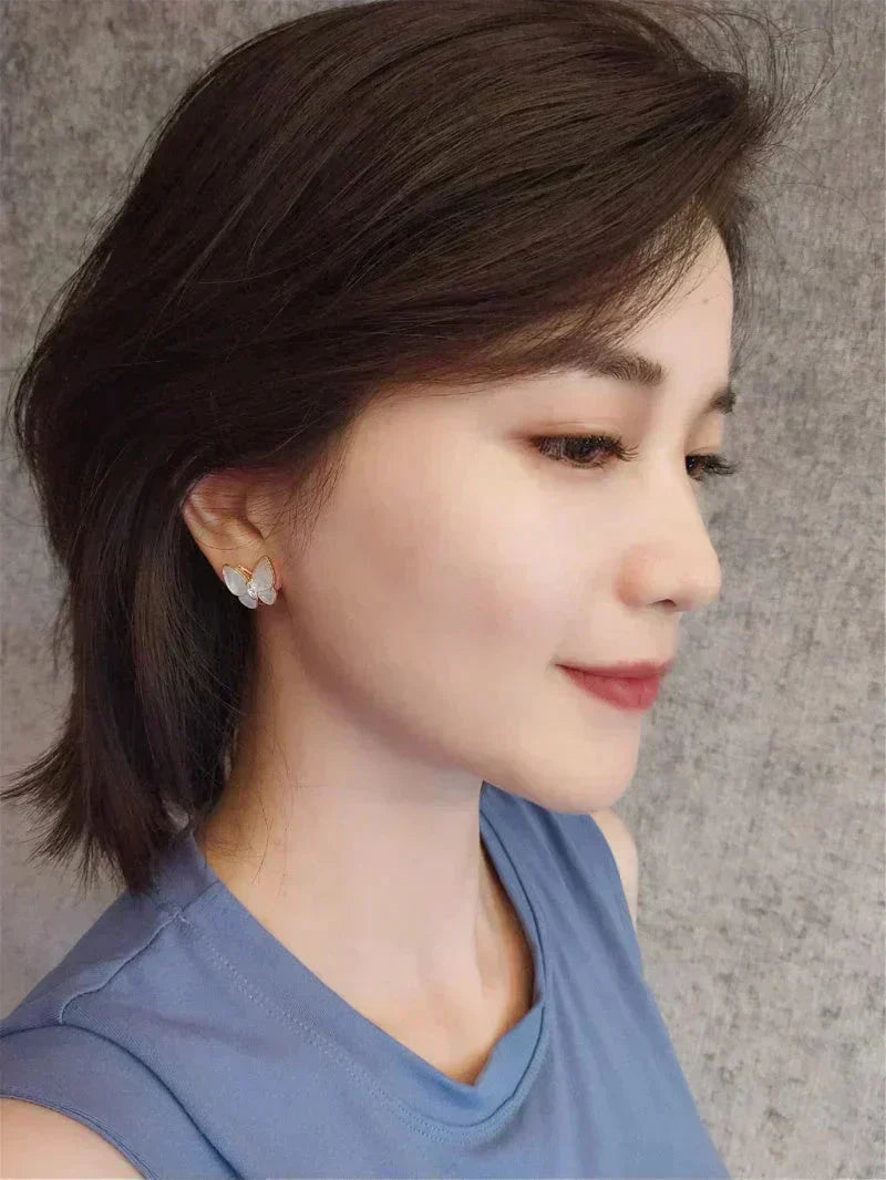 [⭐Aura]BUTTERFLY MOP DIAMOND EARRINGS