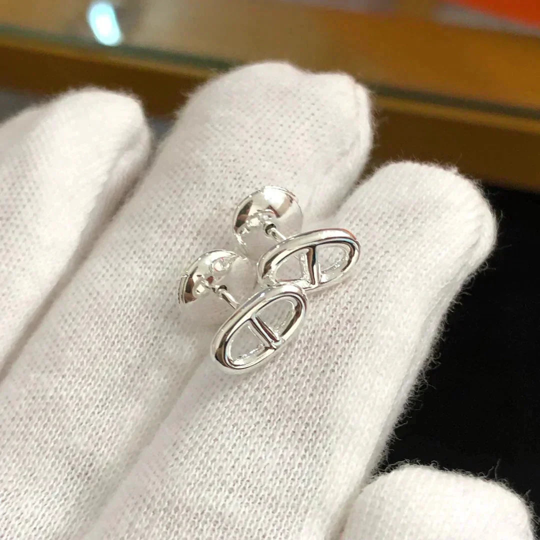 [⭐Aura]CHAINE SMALL EARRINGS GOLD AND SILVER