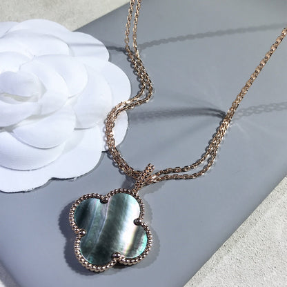 [⭐Aura]CLOVER 25MM GOLD DARK MOP BIG CLOVER NECKLACE