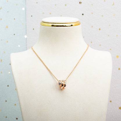 [⭐Aura]SERPENTI PINK GOLD NECKLACE DIAMOND