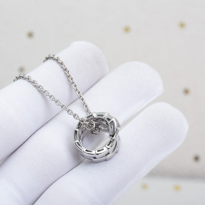 [⭐Aura]SERPENTI SILVER NECKLACE DIAMOND