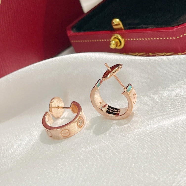 [⭐Aura]LOVE EARRINGS 5.7MM 2 DIAMONDS