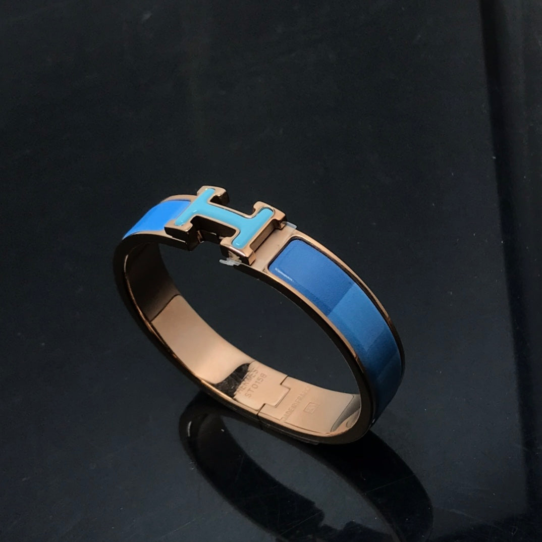 [⭐Aura]H BRACELET BLUE RAINBOW CERAMIC